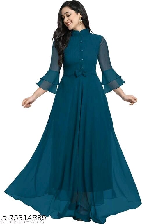 V Neck Anarkali Kurti 